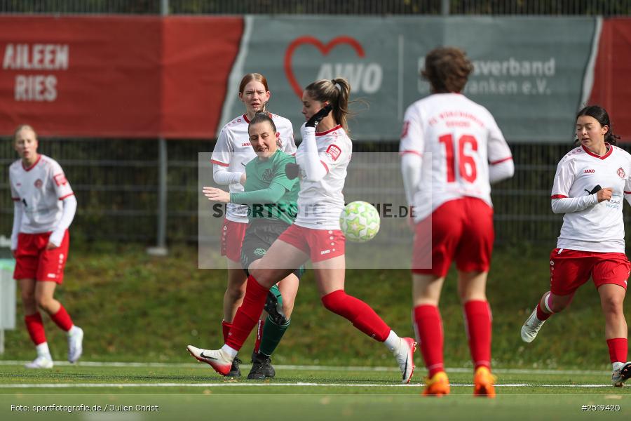 sport, action, Würzburg, Sportpark Heuchelhof, SV Veitshöchheim, Fussball, FC Würzburger Kickers II, Bezirksoberliga Frauen, BFV, 26.10.2025, 15. Spieltag - Bild-ID: 2519420