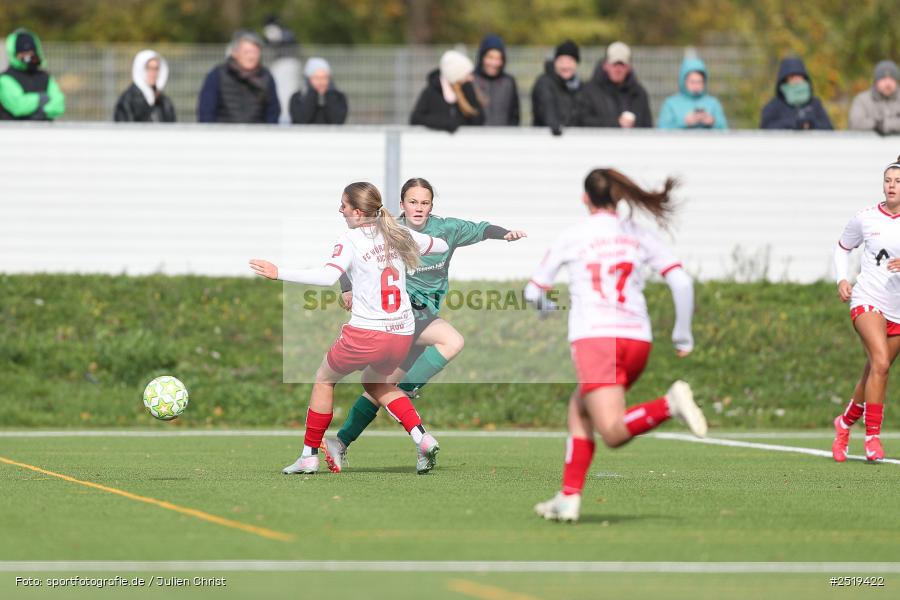 sport, action, Würzburg, Sportpark Heuchelhof, SV Veitshöchheim, Fussball, FC Würzburger Kickers II, Bezirksoberliga Frauen, BFV, 26.10.2025, 15. Spieltag - Bild-ID: 2519422