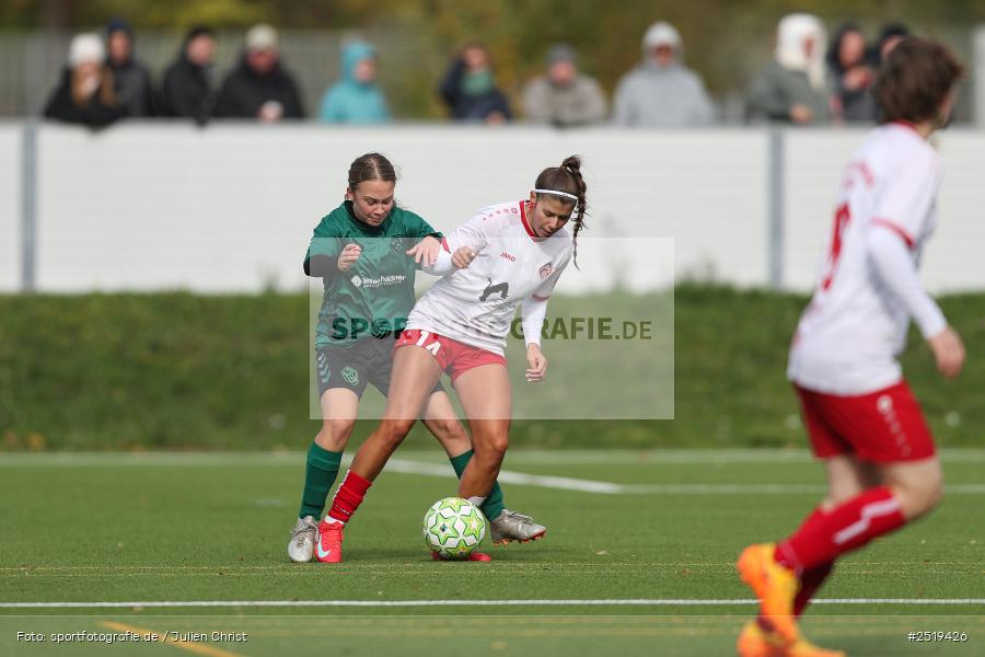 sport, action, Würzburg, Sportpark Heuchelhof, SV Veitshöchheim, Fussball, FC Würzburger Kickers II, Bezirksoberliga Frauen, BFV, 26.10.2025, 15. Spieltag - Bild-ID: 2519426