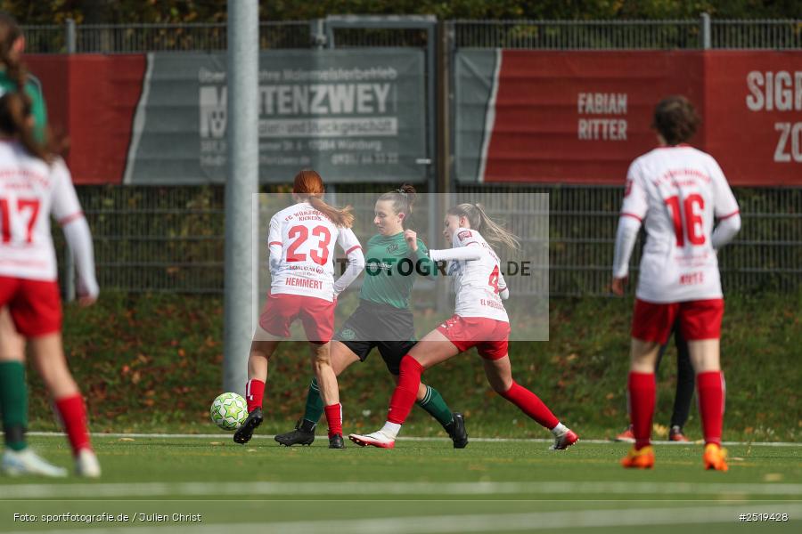 sport, action, Würzburg, Sportpark Heuchelhof, SV Veitshöchheim, Fussball, FC Würzburger Kickers II, Bezirksoberliga Frauen, BFV, 26.10.2025, 15. Spieltag - Bild-ID: 2519428