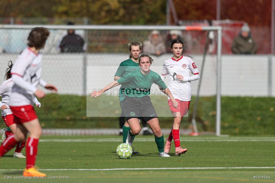 sport, action, Würzburg, Sportpark Heuchelhof, SV Veitshöchheim, Fussball, FC Würzburger Kickers II, Bezirksoberliga Frauen, BFV, 26.10.2025, 15. Spieltag - Bild-ID: 2519566