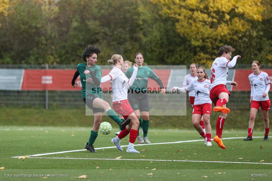 sport, action, Würzburg, Sportpark Heuchelhof, SV Veitshöchheim, Fussball, FC Würzburger Kickers II, Bezirksoberliga Frauen, BFV, 26.10.2025, 15. Spieltag - Bild-ID: 2519573