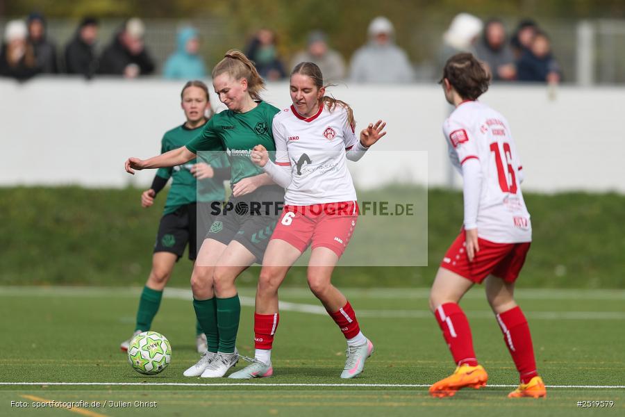 sport, action, Würzburg, Sportpark Heuchelhof, SV Veitshöchheim, Fussball, FC Würzburger Kickers II, Bezirksoberliga Frauen, BFV, 26.10.2025, 15. Spieltag - Bild-ID: 2519579