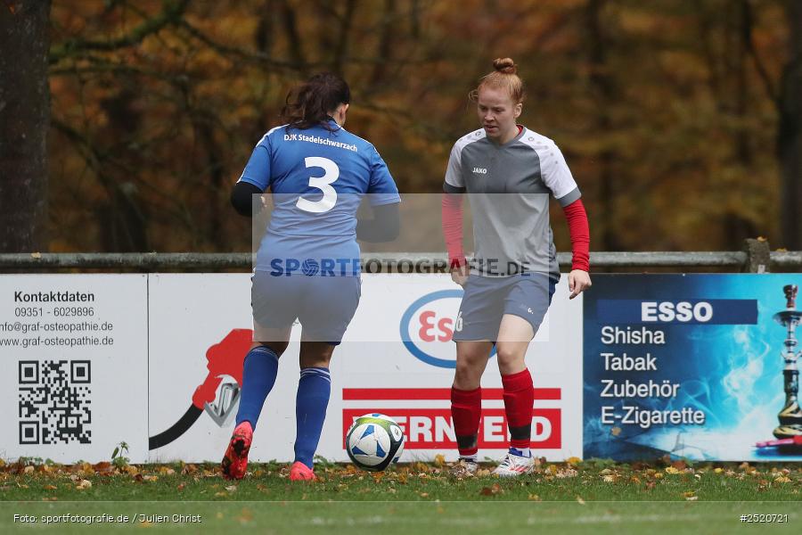 Sportgelände, Adelsberg, 02.11.2025, sport, action, Fussball, BFV, 8. Spieltag, Bezirksoberliga Frauen, DJK, FFC, DJK Stadelschwarzach, FFC Adelsberg-Karsbach - Bild-ID: 2520721