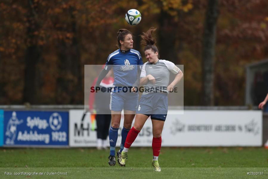 Sportgelände, Adelsberg, 02.11.2025, sport, action, Fussball, BFV, 8. Spieltag, Bezirksoberliga Frauen, DJK, FFC, DJK Stadelschwarzach, FFC Adelsberg-Karsbach - Bild-ID: 2520737