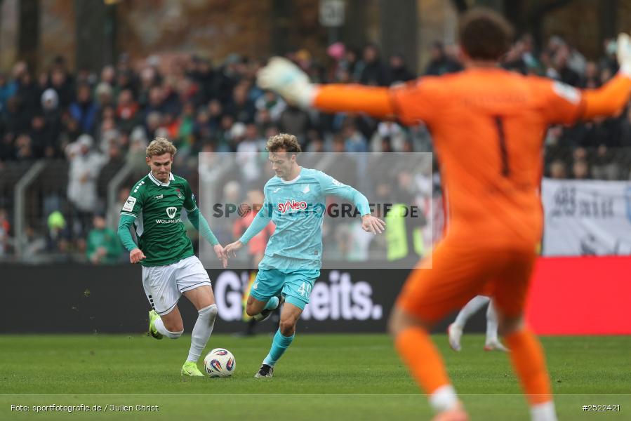 sport, action, TSG Hoffenheim II, TSG, Schweinfurt, Sachs-Stadion, Fusball, FCS, 3. Liga, 14. Spieltag, 1. FC Schweinfurt 1905, 08.11.2025 - Bild-ID: 2522421