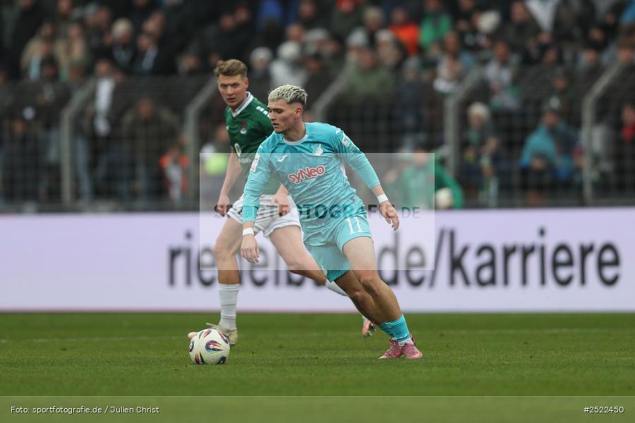 sport, action, TSG Hoffenheim II, TSG, Schweinfurt, Sachs-Stadion, Fusball, FCS, 3. Liga, 14. Spieltag, 1. FC Schweinfurt 1905, 08.11.2025 - Bild-ID: 2522450