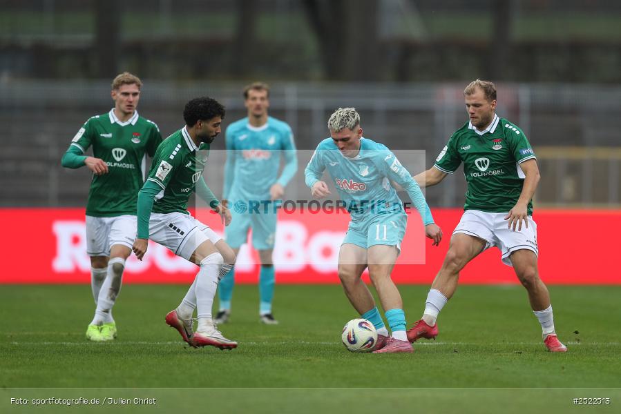 sport, action, TSG Hoffenheim II, TSG, Schweinfurt, Sachs-Stadion, Fusball, FCS, 3. Liga, 14. Spieltag, 1. FC Schweinfurt 1905, 08.11.2025 - Bild-ID: 2522513