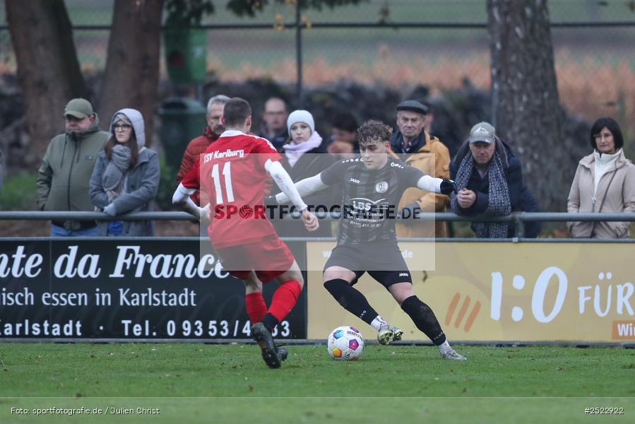 Fundamentum Sportpark, Karlburg, 09.11.2025, sport, action, Fusball, BFV, 17. Spieltag, Kreisliga Würzburg Gr. 2, TuS Frammersbach II, TSV Karlburg II - Bild-ID: 2522922