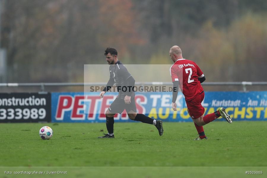 Fundamentum Sportpark, Karlburg, 09.11.2025, sport, action, Fusball, BFV, 17. Spieltag, Kreisliga Würzburg Gr. 2, TuS Frammersbach II, TSV Karlburg II - Bild-ID: 2523003
