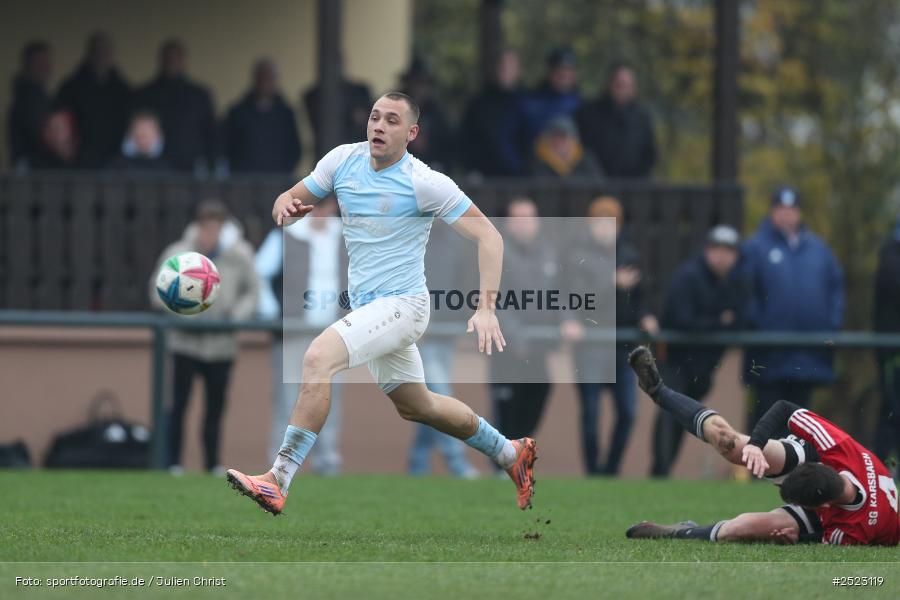 Sportgelände, Karsbach, 09.11.2025, sport, action, Fusball, BFV, 17. Spieltag, Kreisklasse Würzburg Gr. 3, SV Trennfeld, SG1 FC Karsbach - Bild-ID: 2523119