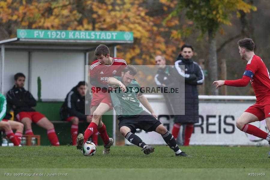 Sportgelände, 15.11.2025, sport, action, Fusball, BFV, 18. Spieltag, Kreisliga Würzburg Gr. 2, Karlstadt, SG 1 Urspringen / Karbach / Duttenbrunn, FV Karlstadt - Bild-ID: 2523959