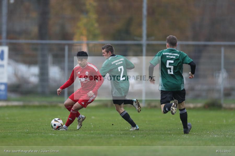 Sportgelände, 15.11.2025, sport, action, Fusball, BFV, 18. Spieltag, Kreisliga Würzburg Gr. 2, Karlstadt, SG 1 Urspringen / Karbach / Duttenbrunn, FV Karlstadt - Bild-ID: 2523963