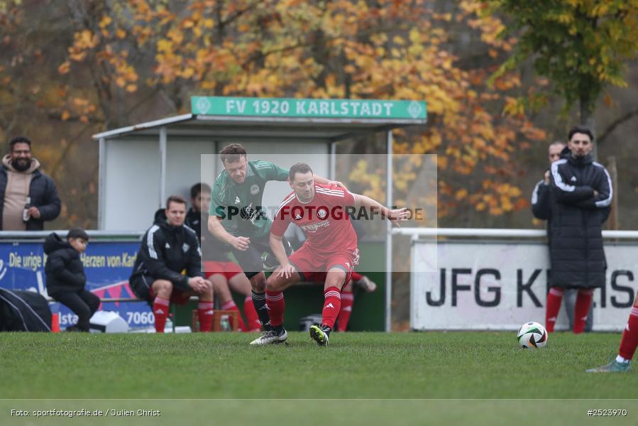 Sportgelände, 15.11.2025, sport, action, Fusball, BFV, 18. Spieltag, Kreisliga Würzburg Gr. 2, Karlstadt, SG 1 Urspringen / Karbach / Duttenbrunn, FV Karlstadt - Bild-ID: 2523970