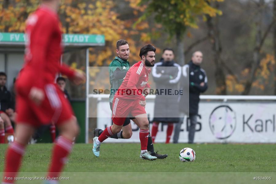 Sportgelände, 15.11.2025, sport, action, Fusball, BFV, 18. Spieltag, Kreisliga Würzburg Gr. 2, Karlstadt, SG 1 Urspringen / Karbach / Duttenbrunn, FV Karlstadt - Bild-ID: 2524005