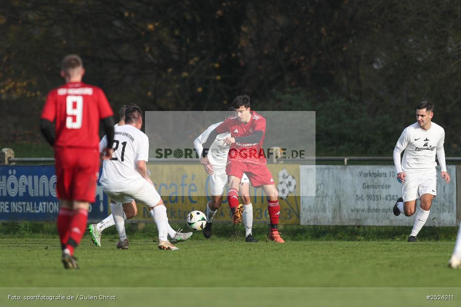 sport, action, TSV Homburg, TSV, Sportgelände, Kreisliga Würzburg Gr. 2, Gemünden, Fusball, FVGS, FV Gemünden/Seifriedsburg, BFV, 18. Spieltag, 16.11.2025 - Bild-ID: 2524211