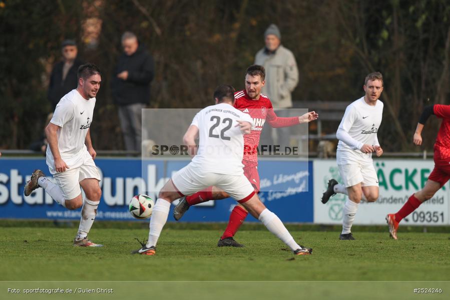 sport, action, TSV Homburg, TSV, Sportgelände, Kreisliga Würzburg Gr. 2, Gemünden, Fusball, FVGS, FV Gemünden/Seifriedsburg, BFV, 18. Spieltag, 16.11.2025 - Bild-ID: 2524246