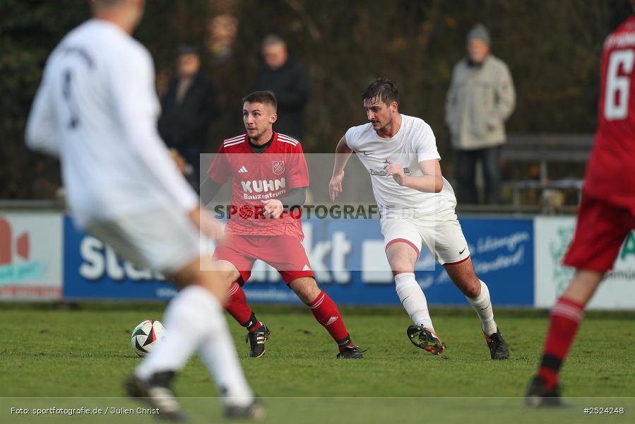 sport, action, TSV Homburg, TSV, Sportgelände, Kreisliga Würzburg Gr. 2, Gemünden, Fusball, FVGS, FV Gemünden/Seifriedsburg, BFV, 18. Spieltag, 16.11.2025 - Bild-ID: 2524248