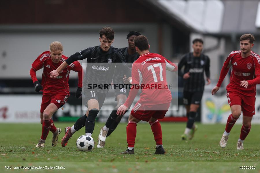 sport, action, TSV Mönchröden, TSV Karlburg, MÖN, Landesliga Nordwest, Karlburg, KAR, Fussball, Fundamentum Sportpark, BFV, 29.11.2025, 22. Spieltag - Bild-ID: 2526326