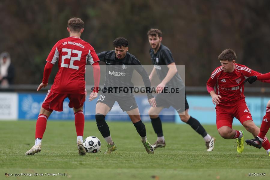 sport, action, TSV Mönchröden, TSV Karlburg, MÖN, Landesliga Nordwest, Karlburg, KAR, Fussball, Fundamentum Sportpark, BFV, 29.11.2025, 22. Spieltag - Bild-ID: 2526387