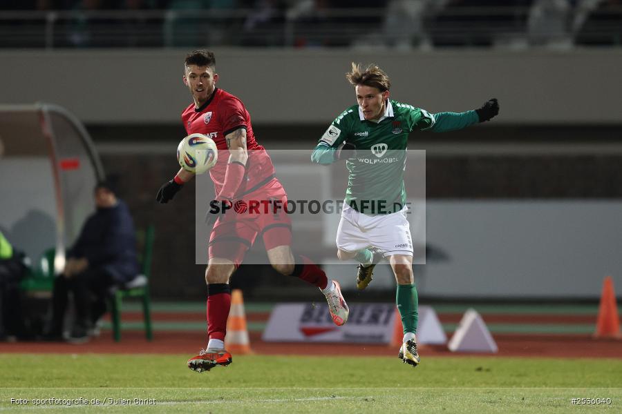 Sachs-Stadion, Schweinfurt, 15.02.2026, sport, Fussball, DFB, 3. Liga, 24. Spieltag, FC Ingolstadt 04, 1. FC Schweinfurt 1905 - Bild-ID: 2536040