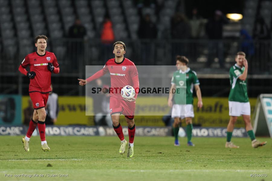 Sachs-Stadion, Schweinfurt, 15.02.2026, sport, Fussball, DFB, 3. Liga, 24. Spieltag, FC Ingolstadt 04, 1. FC Schweinfurt 1905 - Bild-ID: 2536070