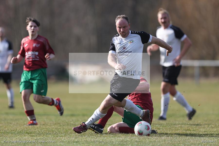 sport, Sportgelände, Kreisklasse Würzburg Gr. 3, Fussball, FV Bachgrund, Bühler-Münster, BFV, 20. Spieltag, 08.03.2026, (SG 1) SV Bischbrunn/Oberndorf - Bild-ID: 2542842