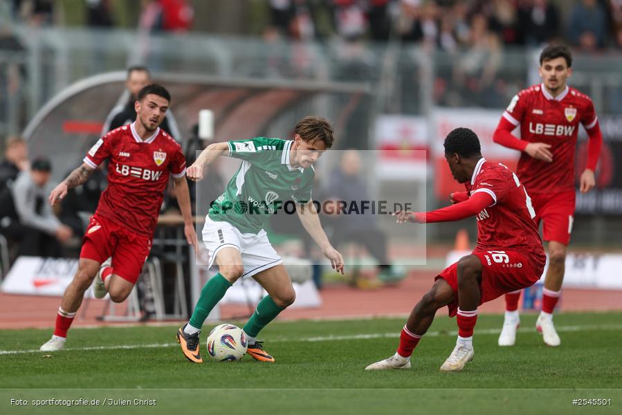 sport, VfB Stuttgart II, Schweinfurt, Sachs Stadion, Fussball, DFB, 30. Spieltag, 3. Liga, 21.03.2026, 1. FC Schweinfurt 1905 - Bild-ID: 2545501