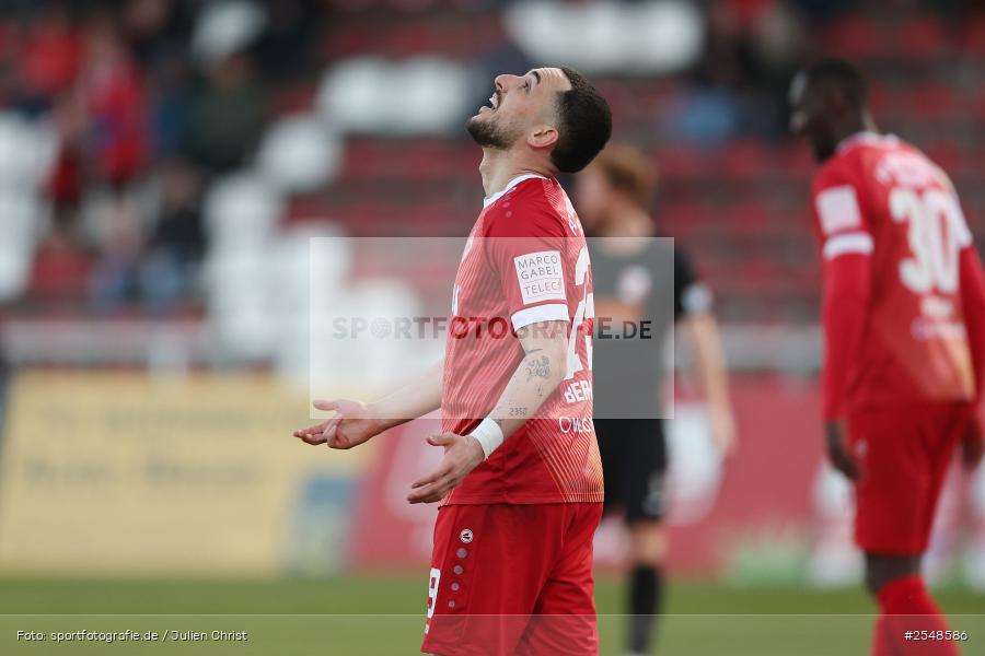 AKON-Arena, Würzburg, 02.04.2026, sport, Fussball, BFV, 26. Spieltag, Regionalliga Bayern, SpVgg Hankofen-Hailing, FC Würzburger Kickers - Bild-ID: 2548586