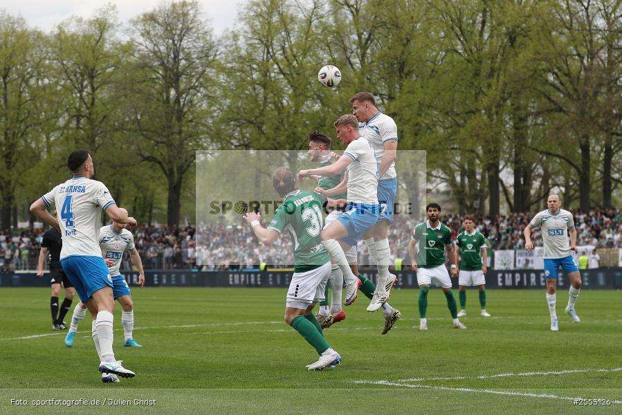 Sachs-Stadion, Schweinfurt, 18.04.2026, sport, Fussball, DFB, 34. Spieltag, 3. Liga, F.C. Hansa Rostock, 1. FC Schweinfurt 1905 - Bild-ID: 2553126