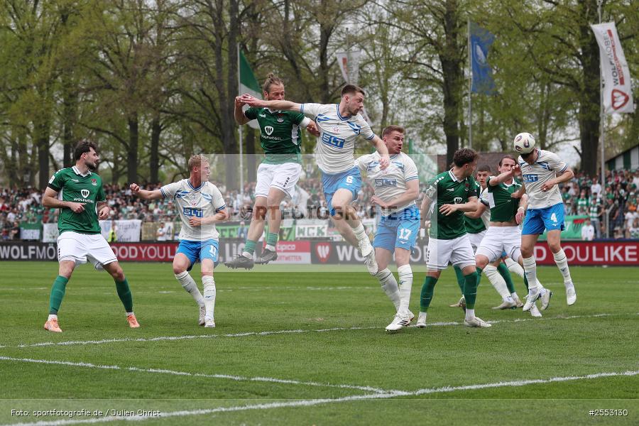 Sachs-Stadion, Schweinfurt, 18.04.2026, sport, Fussball, DFB, 34. Spieltag, 3. Liga, F.C. Hansa Rostock, 1. FC Schweinfurt 1905 - Bild-ID: 2553130