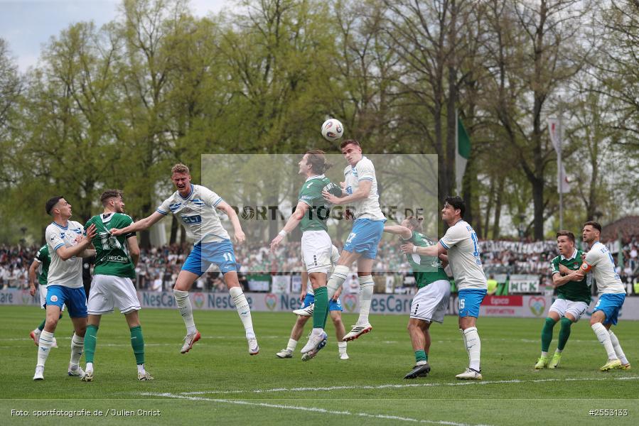 Sachs-Stadion, Schweinfurt, 18.04.2026, sport, Fussball, DFB, 34. Spieltag, 3. Liga, F.C. Hansa Rostock, 1. FC Schweinfurt 1905 - Bild-ID: 2553133