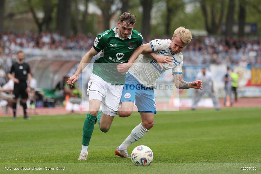 Sachs-Stadion, Schweinfurt, 18.04.2026, sport, Fussball, DFB, 34. Spieltag, 3. Liga, F.C. Hansa Rostock, 1. FC Schweinfurt 1905 - Bild-ID: 2553136