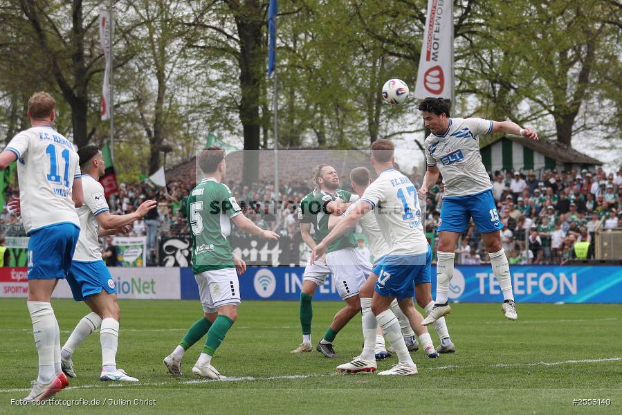 Sachs-Stadion, Schweinfurt, 18.04.2026, sport, Fussball, DFB, 34. Spieltag, 3. Liga, F.C. Hansa Rostock, 1. FC Schweinfurt 1905 - Bild-ID: 2553140